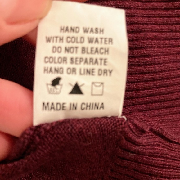 DREAMERS BY DEBUT Open Front Long Burgundy Cardigan - Picture 8 of 8